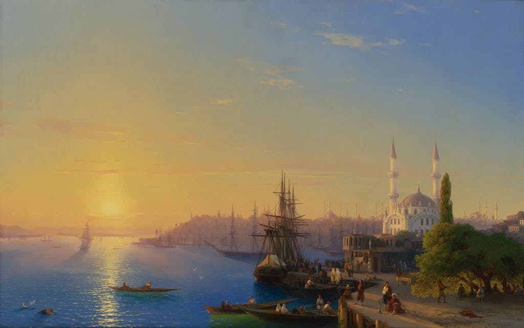 View of Constantinople and the Bosphorus, Aivazovsky, 1856 thumbnail