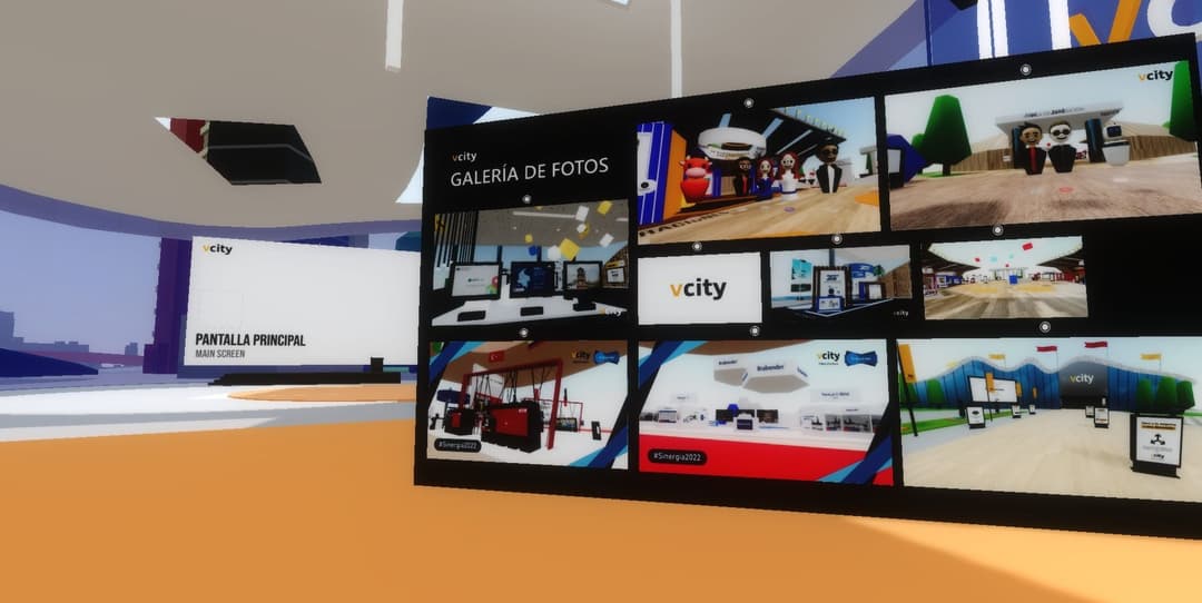 Galerie de photos dans le Showroom Virtuel de Vcity présentant les cas de succès de notre technologie. De la même manière, lors de vos webinaires, vous pourriez partager avec votre audience vos cas de succès ou les images dont vous avez besoin. | vcity.io